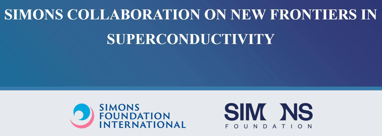 SIMONS Collaboration on New Frontiers in Superconductivity Workshop