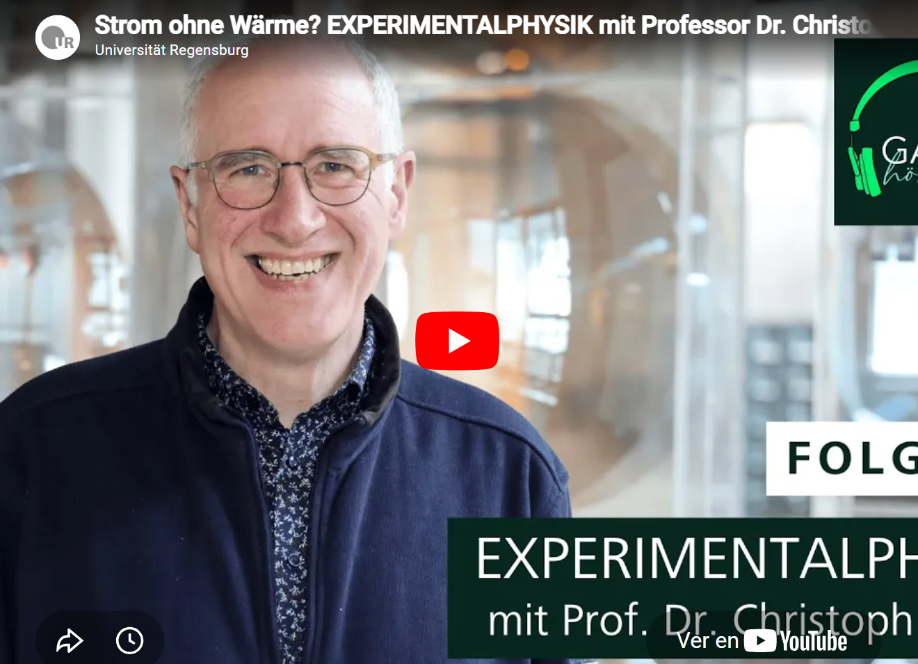 Podcast: Strom ohne Wärme?Experimentalphysik mit Professor Dr. Christoph Strunk